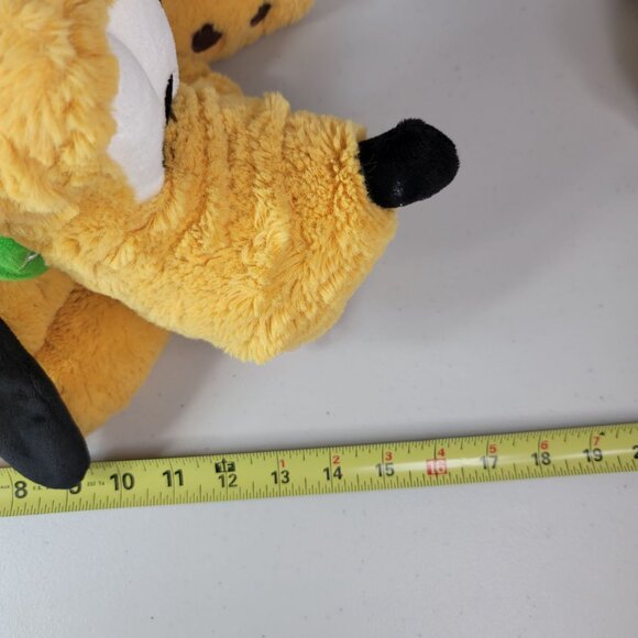 Disney Store Large Pluto Plush Orange Yellow 15" Stuffed Animal Doll Tongue Lay - Picture 10 of 11